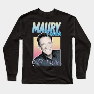 Vintage Style Maury Povich 90s Aesthetic Design Long Sleeve T-Shirt